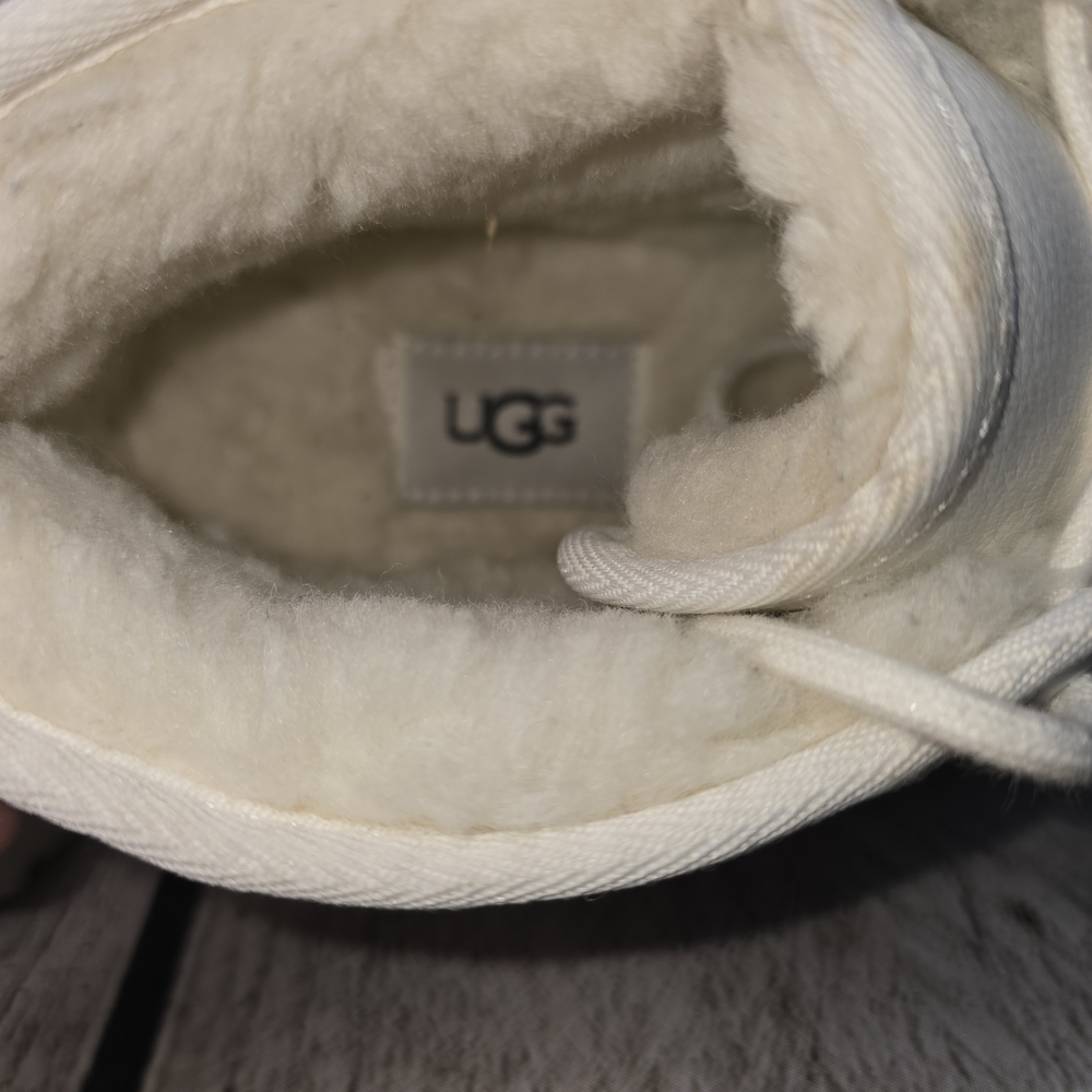 UGG NEUMEL CHOPD CHUKKA ANKLE BOOT WHITE LEATHER MENS SIZE 9 EUC - Picture 9 of 10
